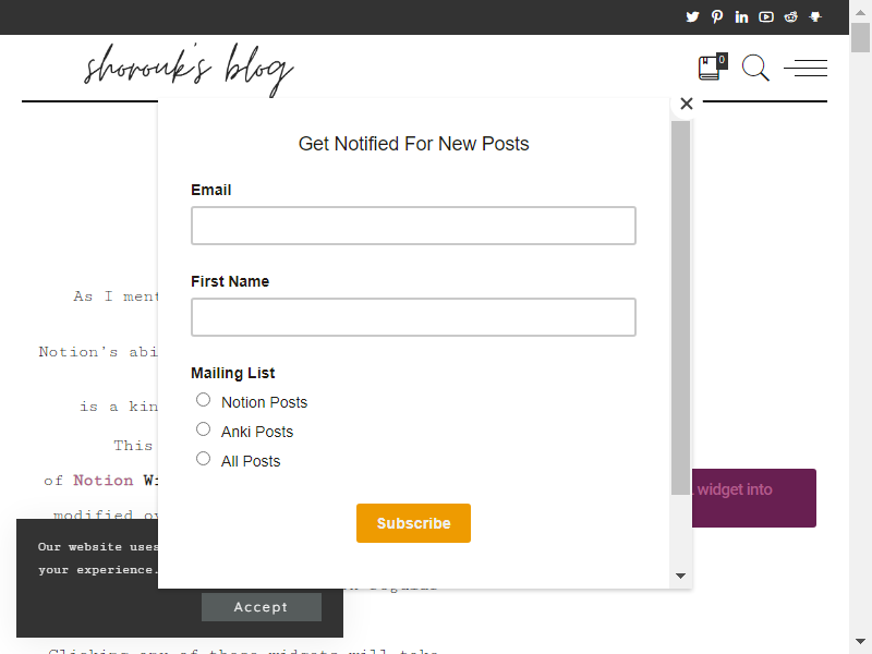 Notion Widgets Gallery